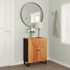 vidaXL Acacia Wood Sideboard, Industrial Design with Black Frame, Solid Construct, Functional and Decorative - 2 of 4