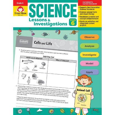 Science Lessons and Investigations, Grade 6 - by  Evan-Moor Educational Publishers (Paperback)