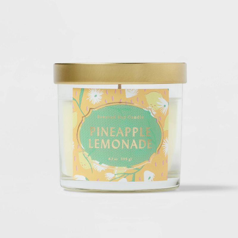 Lidded Glass Jar Candle Pineapple Lemonade - Opalhouse™, 1 of 4