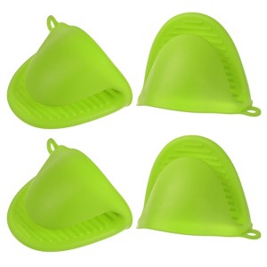 Unique Bargains Thickened Mini Oven Gloves Rubber Oven Mitts Pinch Rubber Pot Holder 4 Pcs - 1 of 4