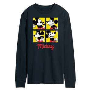 Men's - Disney - Mickey Grid Long Sleeve Graphic T-Shirt - 1 of 4