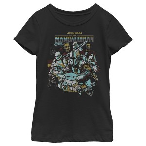 Girl's Star Wars The Mandalorian Protect The Child T-Shirt - 1 of 4
