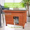 LAOTIES Waterproof Wooden Cat House,Indoor And Outdoor Pet Shelter with Asphalt Roof And Removable Floor for Small Pets - 4 of 4