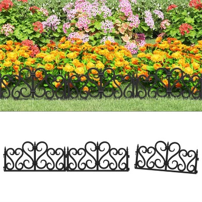MOEPISY Lawn Edgings 17 pcs Black 32.8' PP