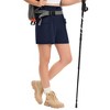 Womens 5" Inseam Hiking Shorts Zipper Multi-Pocket Cargo High-Rise Hiking Shorts Elastic Multifunctional Waist - 3 of 4