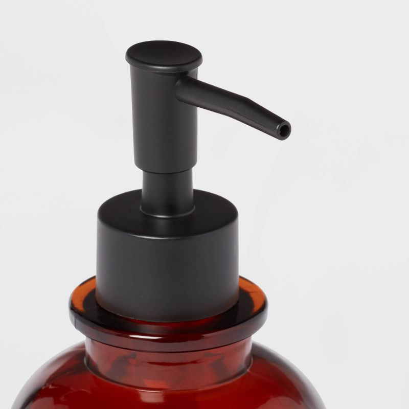2pk Glass Soap Dispensers Amber - Threshold&#8482;, 4 of 8