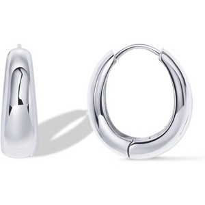 14K gold-plated 925 sterling silver stud earrings, lightweight and substantial earrings for women. - 1 of 4