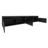 CAVINAS TV Stand with LED for TVs up to 105 Inches,Entertainment Center with 2 Glass Shelves and 2 Cabinets for Living Room - 2 of 4