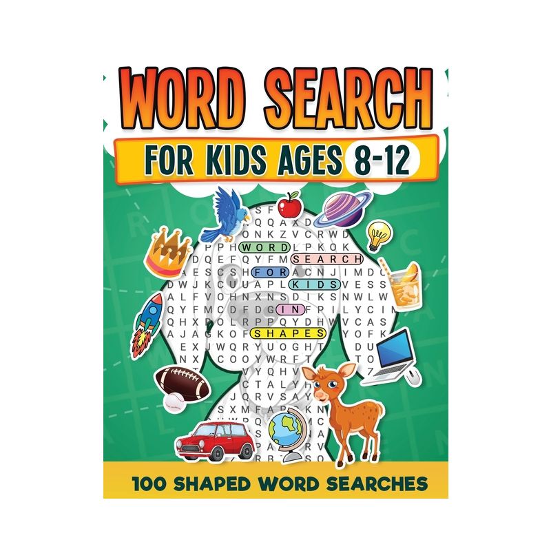 Word Search For Kids Ages 8-12 100 Fun Shaped Word Search Puzzles Childrens Activity Book Advanced Level Puzzles Search and Find to Improve, 1 of 2