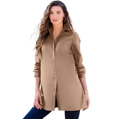 Roaman's Women's Plus Size Kate Tunic Big Shirt