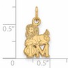 Black Bow Jewelry 14k Yellow Gold Plated Sterling Silver Phi Mu Greek Life Extra Small Pendant - 2 of 3