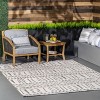 Nuloom Gretchen Geometric 5x8 Indoor/Outdoor Area Rug for Living Room Patio Deck Front Porch Kitchen, Light Grey - 2 of 4