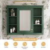 Sapphtopaz 35" Wall Mounted Bathroom Storage Cabinet with Mirror Door,Modern Wall Cabinet with 6 Open Shelves,Medicine Cabinet for Bathroom - 2 of 4