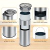 4.5 Gallon Trash Can, Stainless Steel Ashtray Metal Can, Commercial Garbage Can with Removable Inner Bucket, Waste Bin with Lid for Outside Patio - 4 of 4