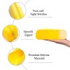 INFURNIC Pencil Cases Kids Large Capacity Waterproof Zipper Pouch Extra Big Pencil Bag for School Supplies Art Tools, Yellow, 8.3"*2.8"*0.5" - 2 of 4