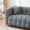 CAVINAS Teddy Fleece Loveseat Sofa with 2 Throw Pillows, Vintage Sofa Couch with Sturdy Hardware Foot Support for Living Room, Bedroom - 3 of 4