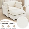 Lycvki 47" Modern Armchair Sofa Chair with Movable Ottoman and Soft Pillows - 4 of 4