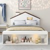 Full Size House Shape Platform Bed with LED Lights and Storage - ModernLuxe - 2 of 4