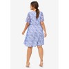 ellos Plus Size Ruffled V-Neck Empire Dress - 3 of 4