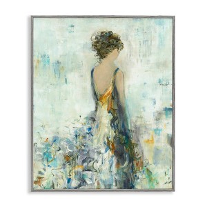 Stupell Industries Abstract Woman Floral Dress Framed Giclee Art - 1 of 4