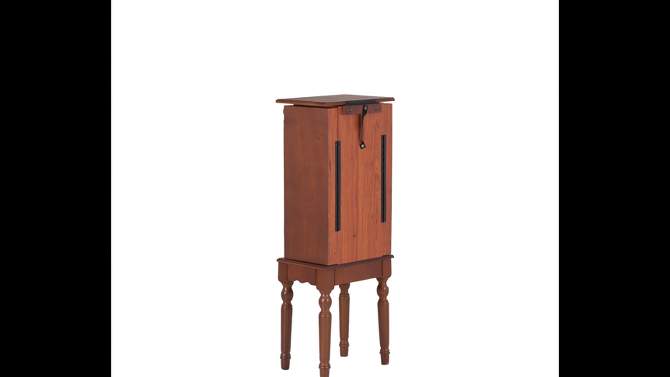 Wylie Traditional Wood 6 Lined Drawer Jewelry Armoire Cherry Red - Powell, 2 of 17, play video