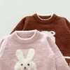 MyKids-USA Sweet and Versatile Two-Piece Set: Round Neck Fleece Top and Pants for Baby Girls and Toddlers - 3 of 4
