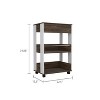 NicBex 1 Drawer Rolling Kitchen Island Cart with 2 Open Shelves,Kitchen Island on Wheels with Storage,Island Table for Kitchen - 3 of 4