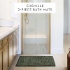 Soft Absorbent Chenille Bath Mat Rug with Anti-Skid Rubber Backing - Becky Cameron - 2 of 4