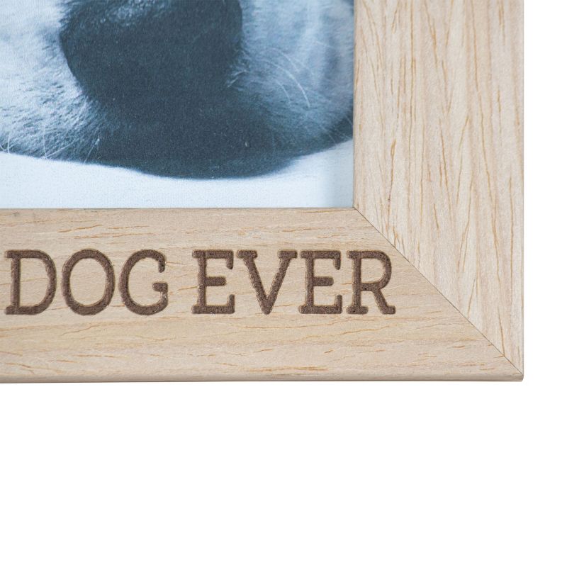 4x6 Inches "Best Dog Ever" Natural Wood & Glass Photo Frame - Foreside Home & Garden, 5 of 9