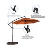 CLIHOME 10-ft Outdoor Umbrella Crank Cantilever Patio Umbrella Without Base - 4 of 4