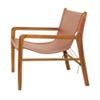 Contemporary Modern Genuine Leather Lounge Sling Chair - Olivia & May - 3 of 4