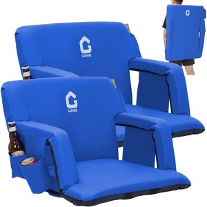 Coucheta Wide Stadium Seats for Bleachers with Back Support, 6-Position Adjustable Bleacher Chairs with Armrests, Cup Holder & Thick Cushion - 1 of 4