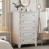 5 Drawer Dresser for Bedroom, 48" Tall Wood Chests of Drawers, Modern Dresser Chest Organizer with Metal Handles for Living Room, Hallway, White - 4 of 4