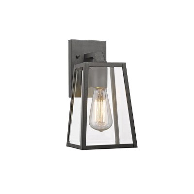 Chloe Lighting Leodegrance Transitional 1 Light Black Outdoor Wall Sconce 11" Height