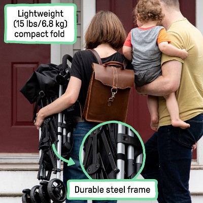 Black and Gray Lightweight Steel Frame Umbrella Stroller