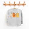 Four Ghosts Checkered Quilted Printed - Toddler Long Sleeve Graphic Tee and Youth Long Sleeve Graphic T-Shirt - 2 of 3