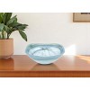 HomeRoots Set of Two 6" Aqua Blue And White Alabaster Glass Square Candy or Nut Bowls - 2 of 4