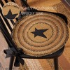 Kettle Grove Jute Chair Pad Applique Star 15 inch Diameter - 3 of 4