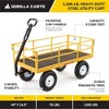 Gorilla Carts Heavy Duty Utility Cart, All Terrain Garden Wheelbarrow Wagon, 1200 Lb, Yellow - Gardening Equipment for Yard, Lawn, and Outdoor Use - 4 of 4