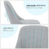 Dining Chairs Set of 2,Modern Fabric Upholstered Kitchen Side Chairs,Curved Backrest - 3 of 4
