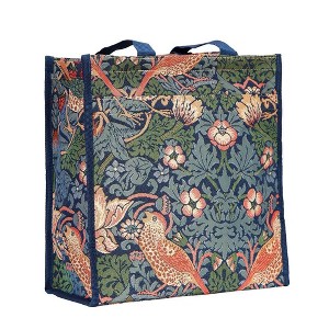 Signare USA William Morris Strawberry Thief Blue Shopper Bag - 1 of 4