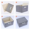REGALWOVEN Collapsible Fabric Storage Bin with Lid and Handle for Shelves Closet 1 Pc - 3 of 4
