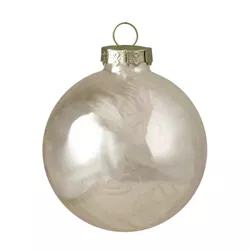 Northlight 12ct Pearl Glass Ball Christmas Ornament Set 2.75" - Champagne Gold