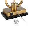 Stiffel Barclay 28" Traditional Black Gold Lamp with Dual USB Ports - 4 of 4