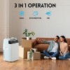 12000Btus Portable Air Conditioner Rapid Cooling AC Unit With Cool/Dehumidifier/Fan/Kits - 3 of 4