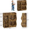 Kids 3-Tier Toy Storage, Kids Bookshelf Double Side Toy Shelf, 5 Compartment Bookshelf, Organizer and Storage Bins for Toys and Books - 3 of 4