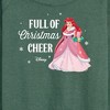 Women's - Disney - Full Of Christmas Cheer Ariel Lightweight French Terry Wide Neck Long Sleeve Shirt - 2 of 4