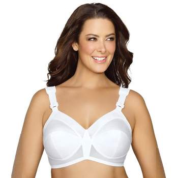 Collections Etc Exquisite Form Fully Coverage Wireless Support Bra with Adjustable Straps, Back Hook Closure, and Moveable Pads to Ease