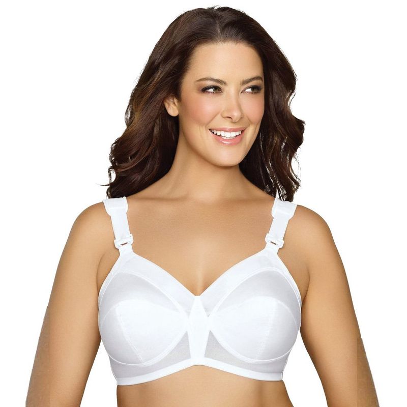 Collections Etc Exquisite Form Fully Coverage Wireless Support Bra with Adjustable Straps, Back Hook Closure, and Moveable Pads to Ease, 1 of 3