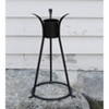 13.5" Iron Trestle II Gazing Globe Ball Stand Black - ACHLA Designs - 3 of 4
